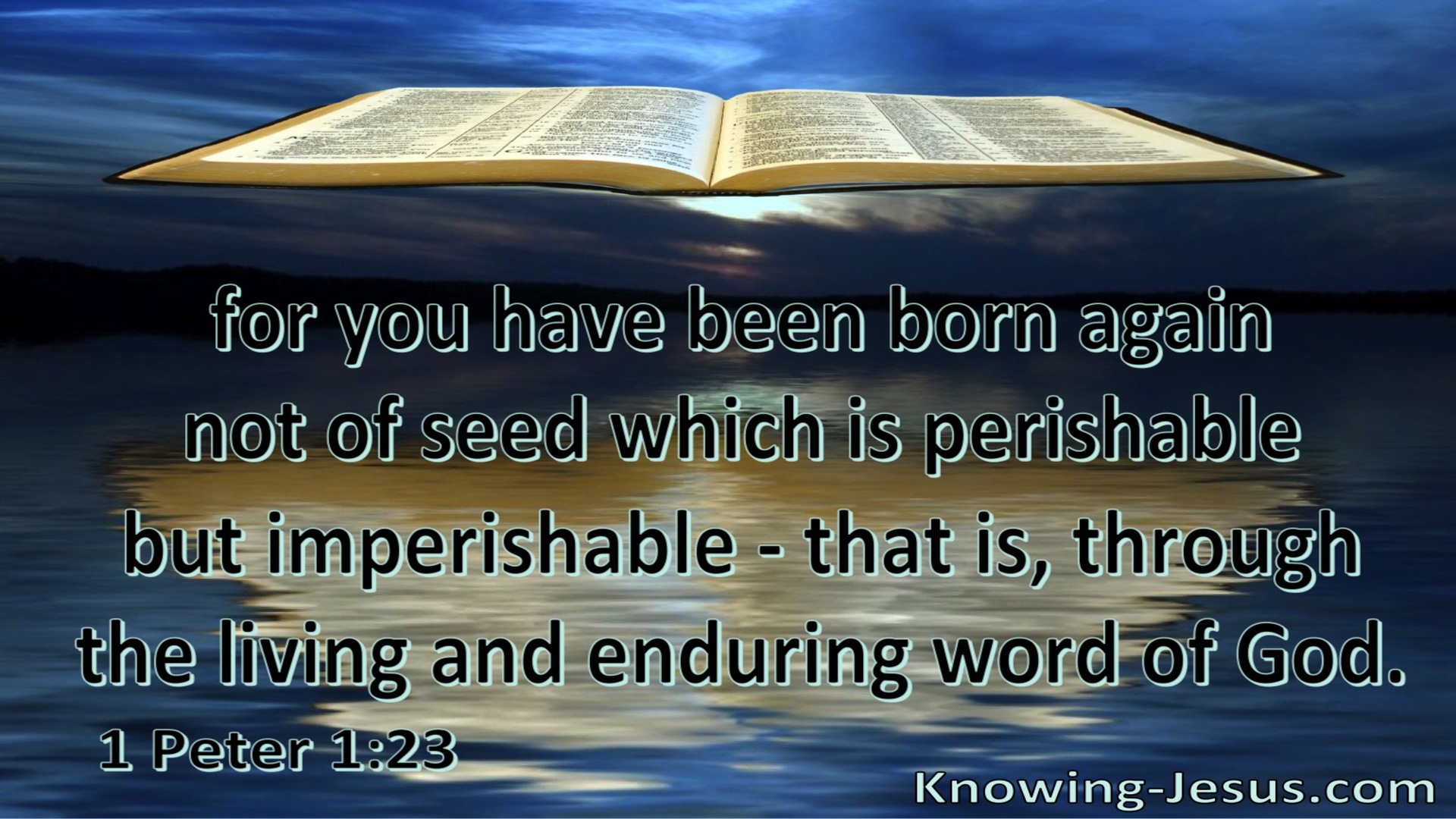 1 Peter 1:23 Born Again Of The Imperishable Word Of God (blue)